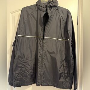 Eddie Bauer Men's Black Windbreaker with Hidden Hood NWT